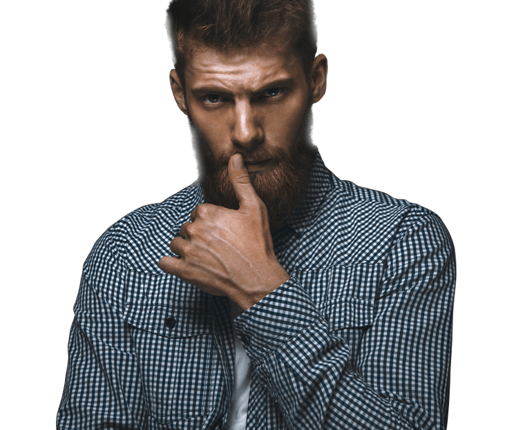 Bearded Man Casually Dressed Bearded Man Casually Dressed